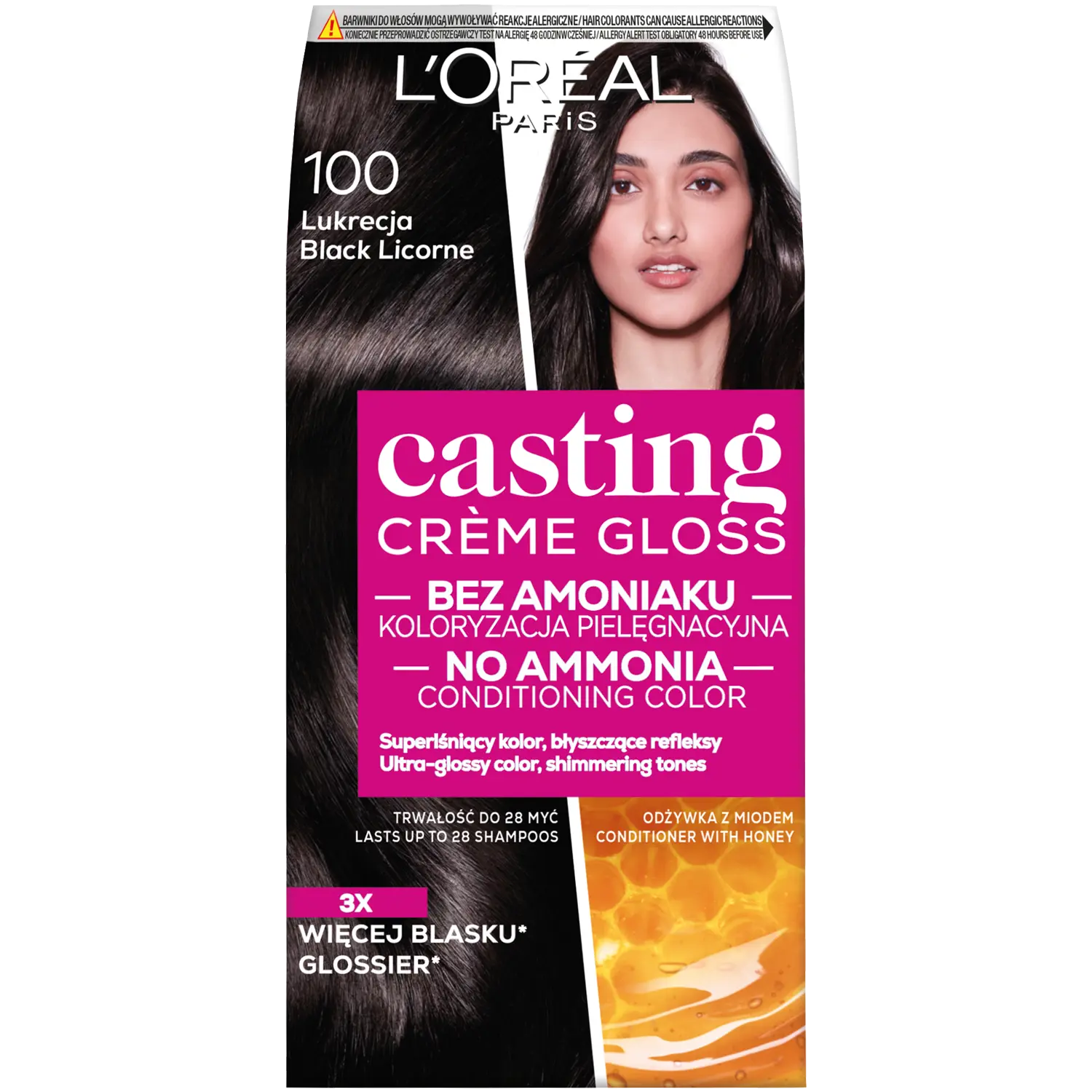 

L'Oréal Paris Casting Crème Gloss краска для волос 100 лакрица, 1 упаковка