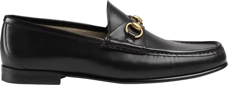 

Кроссовки Gucci 1953 Horsebit Leather Loafer Black, черный