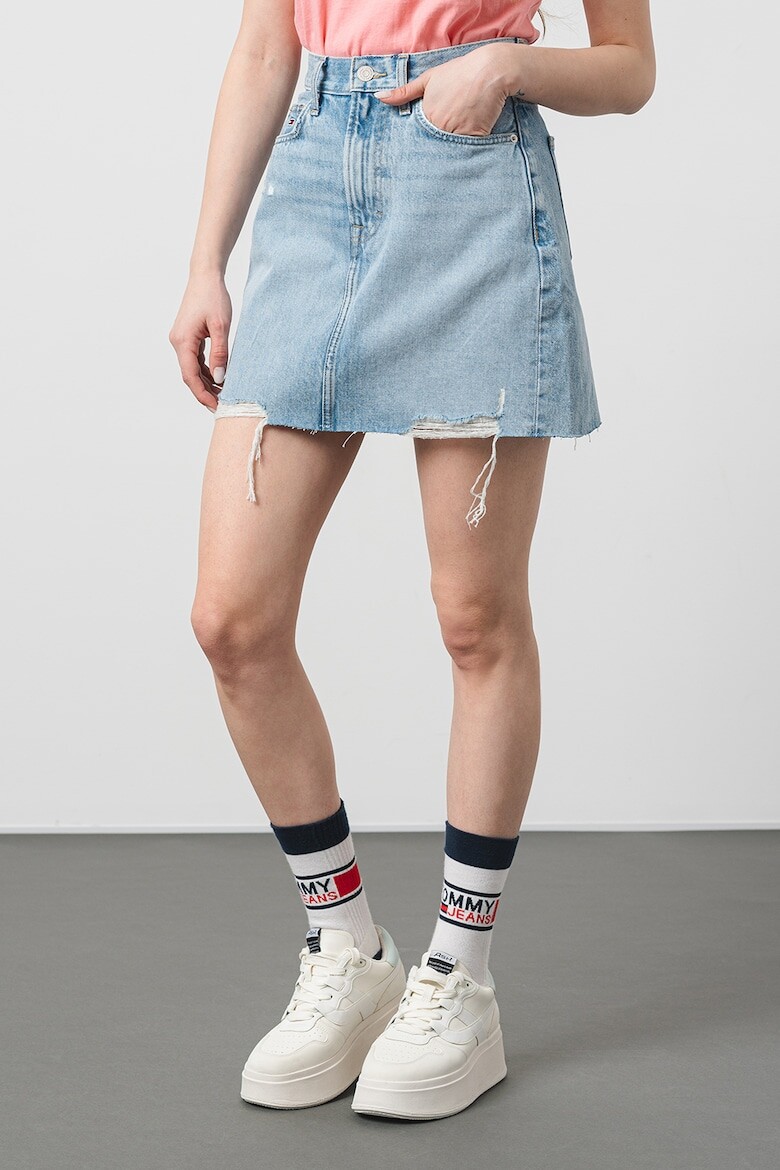 

Укороченная джинсовая юбка Tommy Jeans, синий
