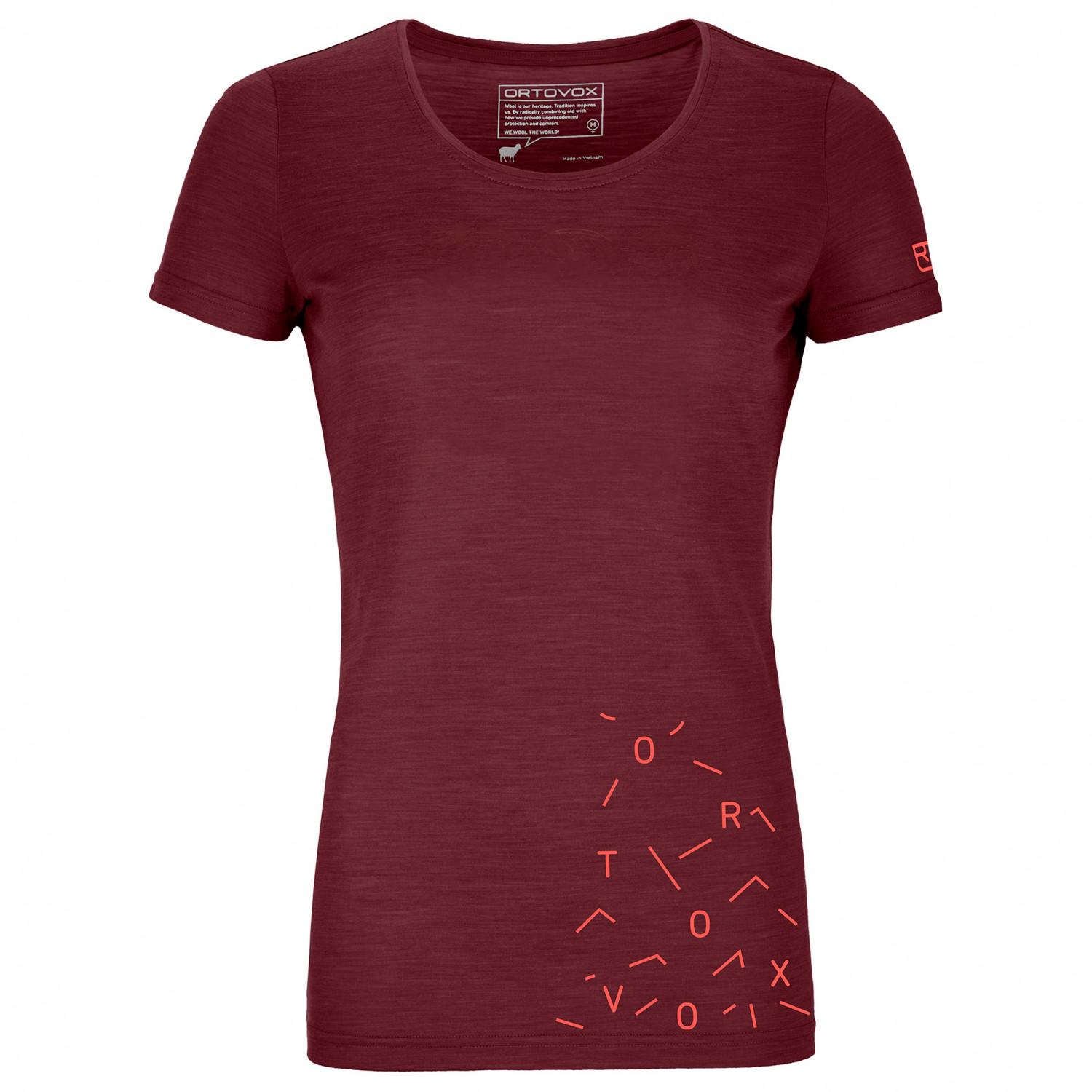 Рубашка из мериноса Ortovox Women's 150 Cool Lost TS, цвет Winetasting