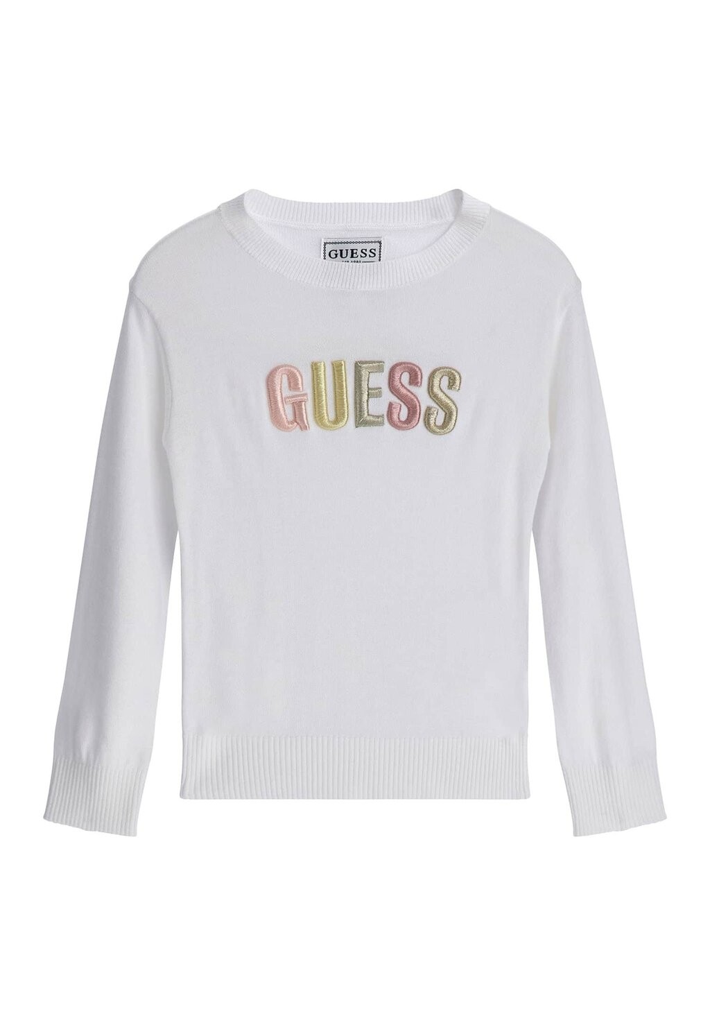 

Вязаный свитер MIT GESTICKTEM LOGO Guess, цвет weiß