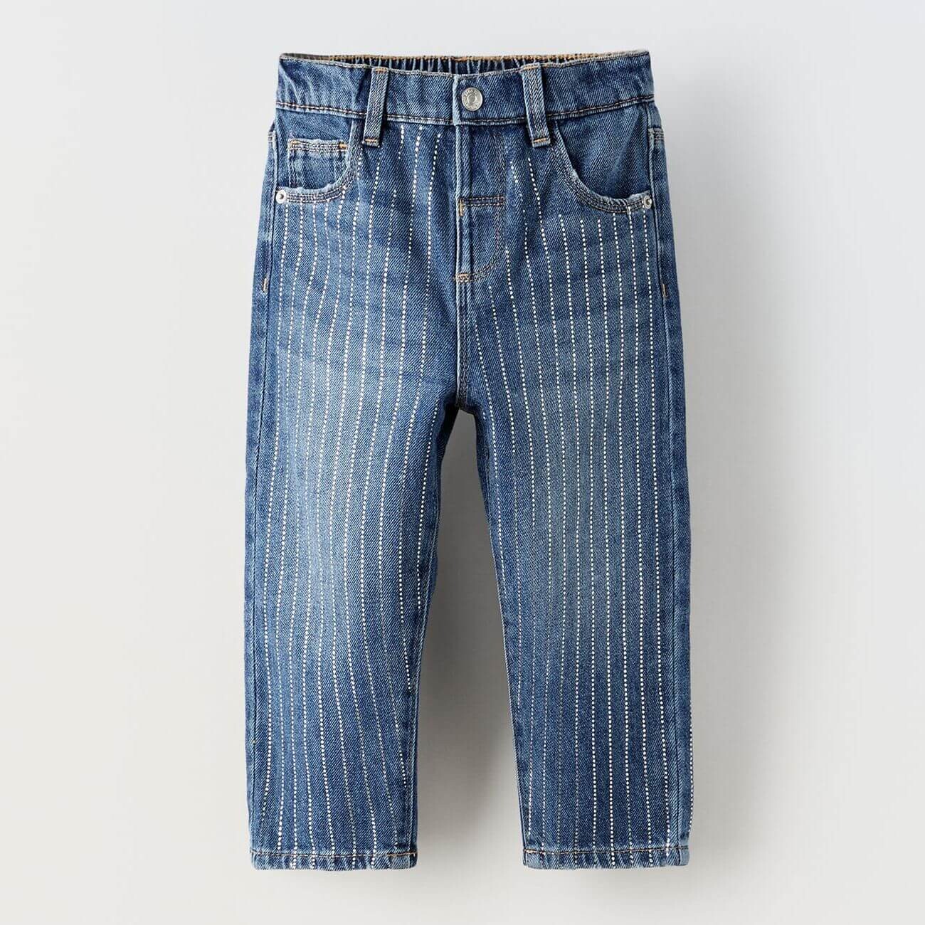 

Джинсы Zara Foil, голубой/серебристый