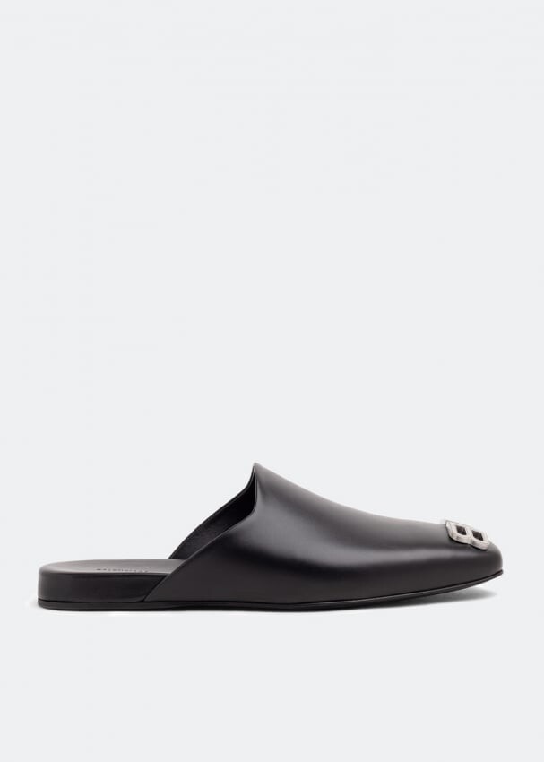 

Лоферы BALENCIAGA Cosy BB-plaque backless loafers, черный