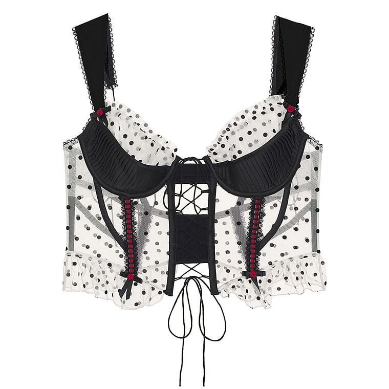 

Бюстье For Love & Lemons Lucinda, черный/белый