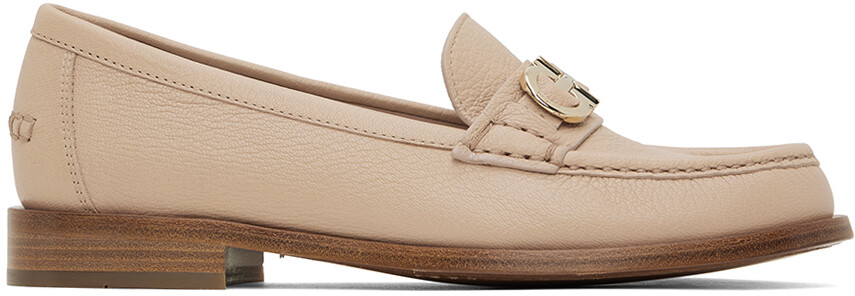 

Бежевые лоферы Gancini Ferragamo, Бежевый, Бежевые лоферы Gancini Ferragamo