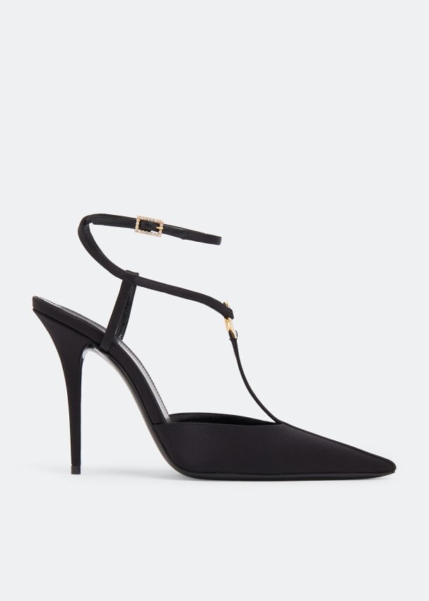 

Туфли SAINT LAURENT Luna slingback pumps, черный