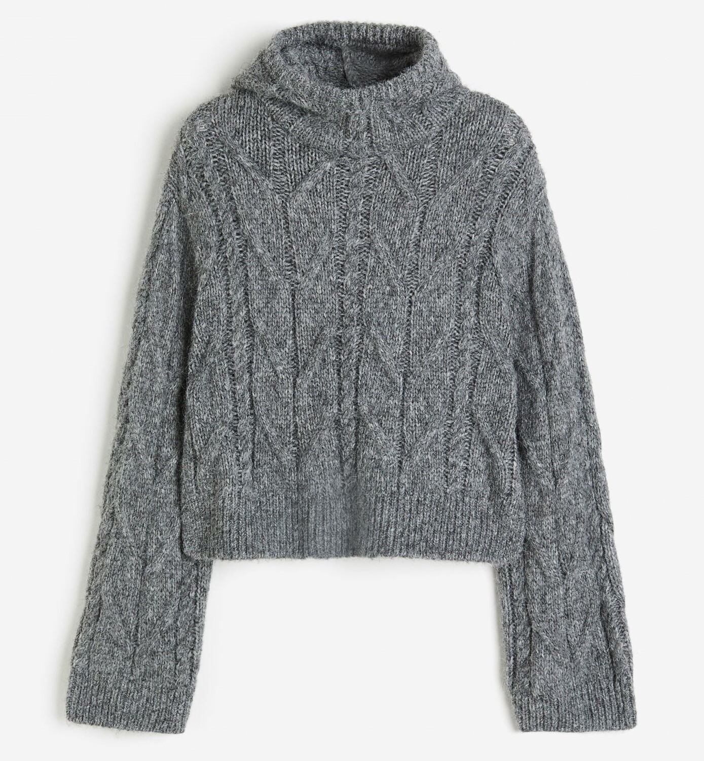 

Свитер H&M Knitted, серый