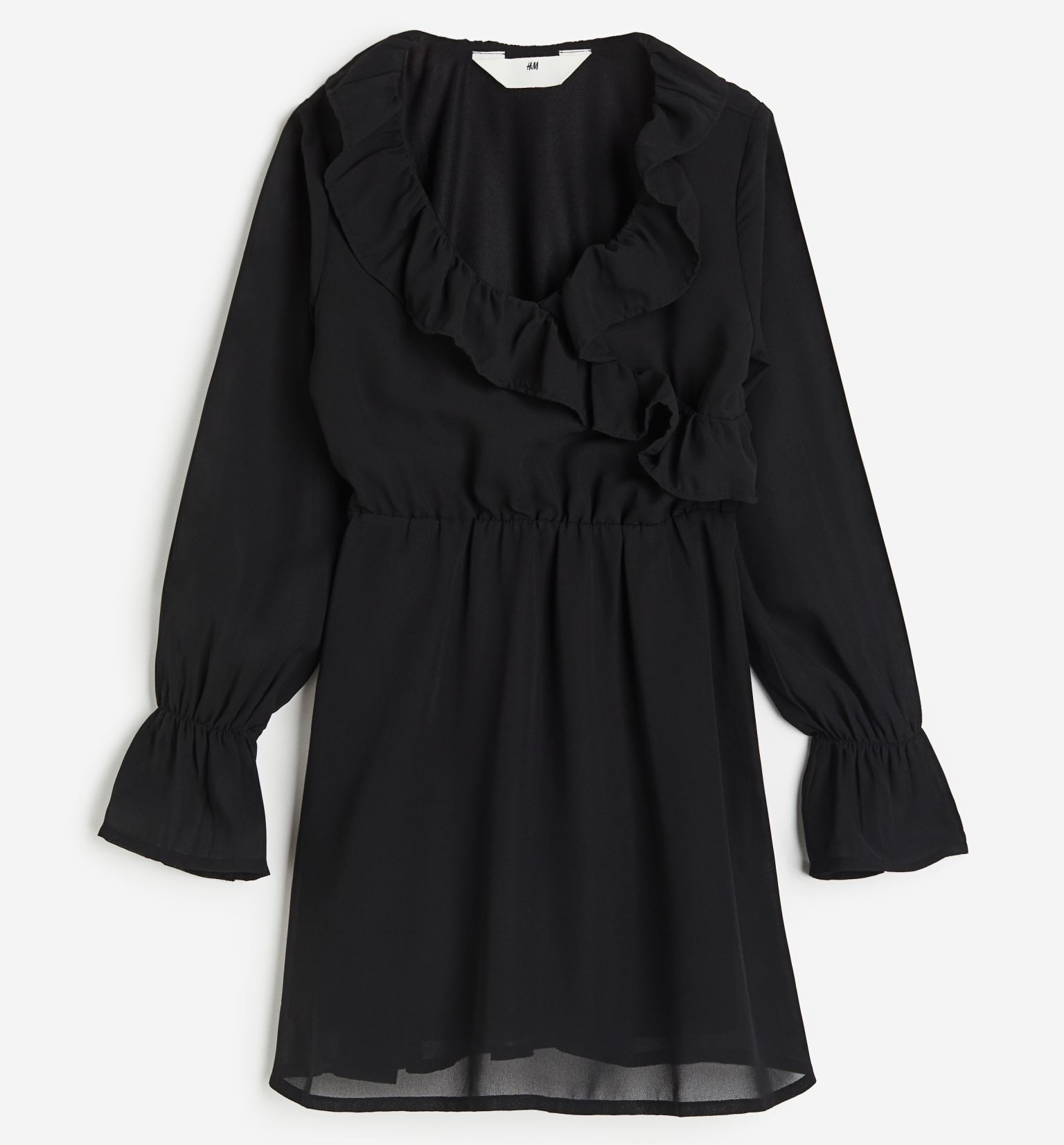 Платье H&M With Frills, черный
