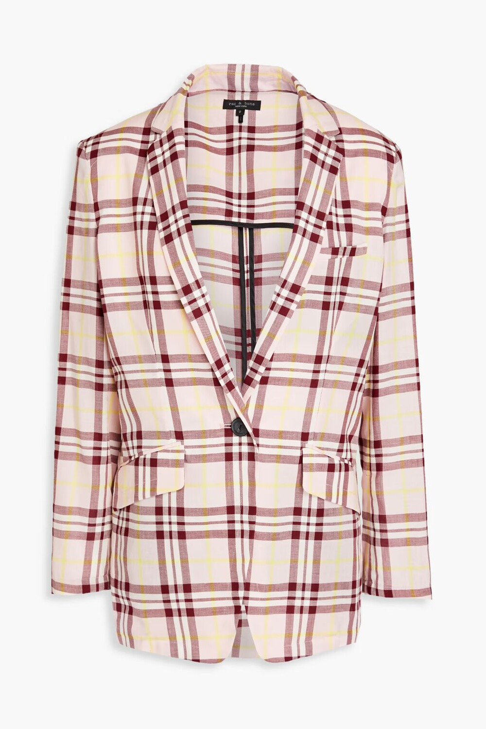 

Хлопковый блейзер в клетку Margot Rag & Bone, розовый