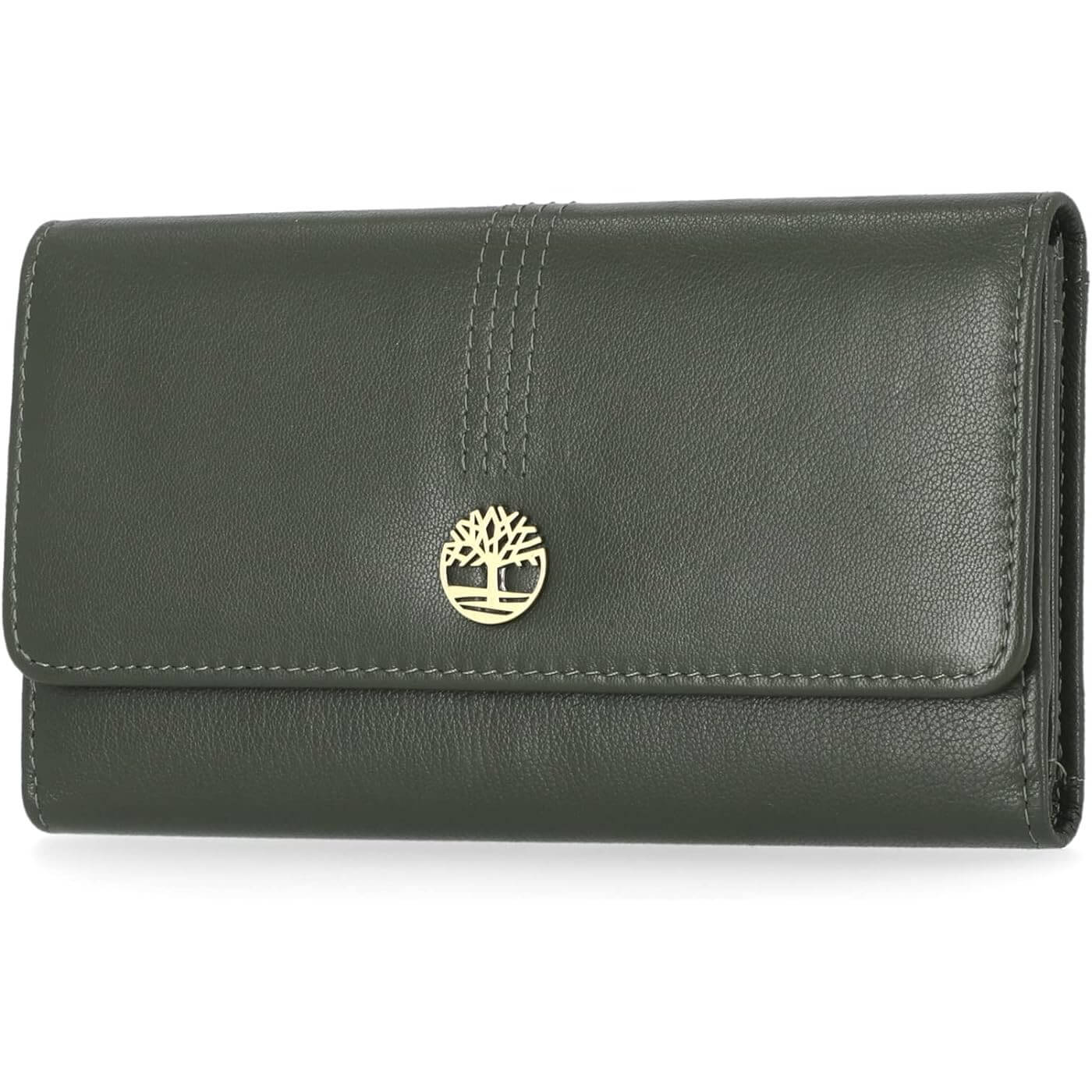 Кожаный кошелек-клатч Timberland RFID Flap Organizer, серо-зеленый кошелек кожаный женский lison kaoberg k 9102