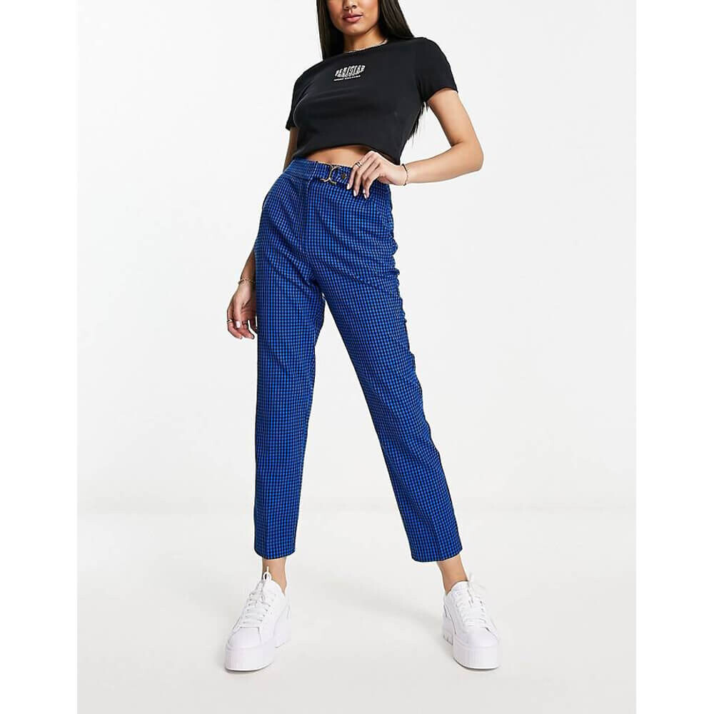 

Брюки Miss Selfridge Check Co Ord Cigarette, синий