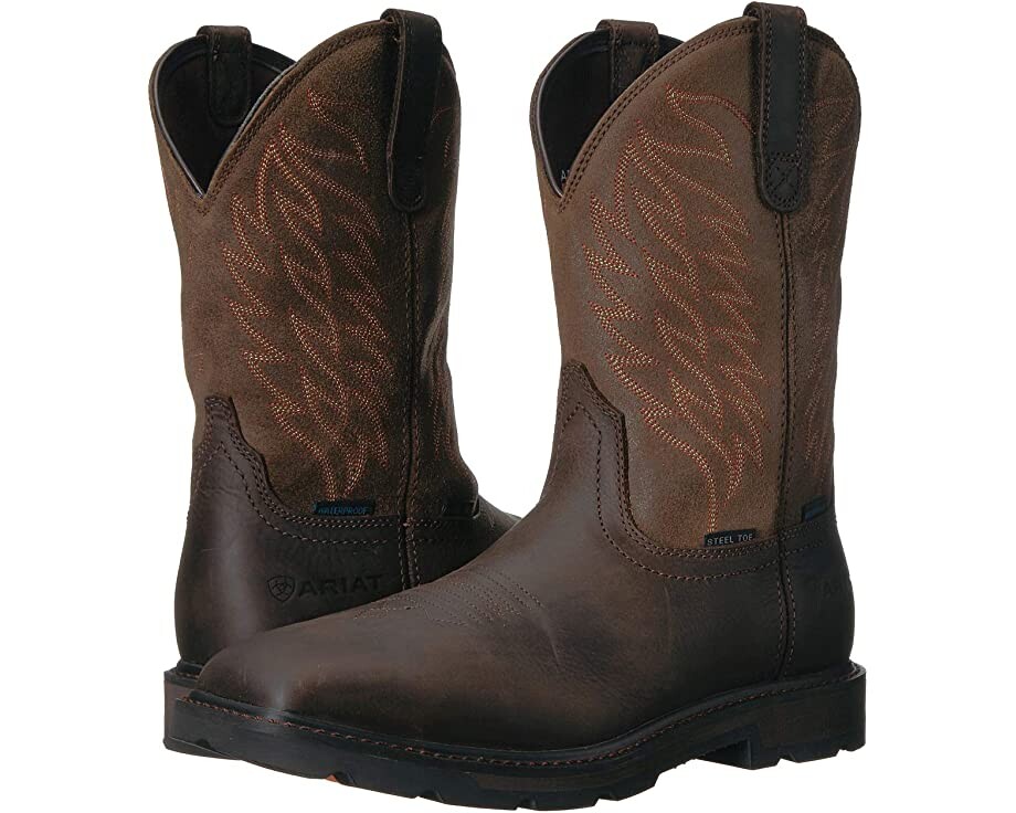

Ботинки Groundbreaker Wide Square Toe H20 ST Ariat, коричневый