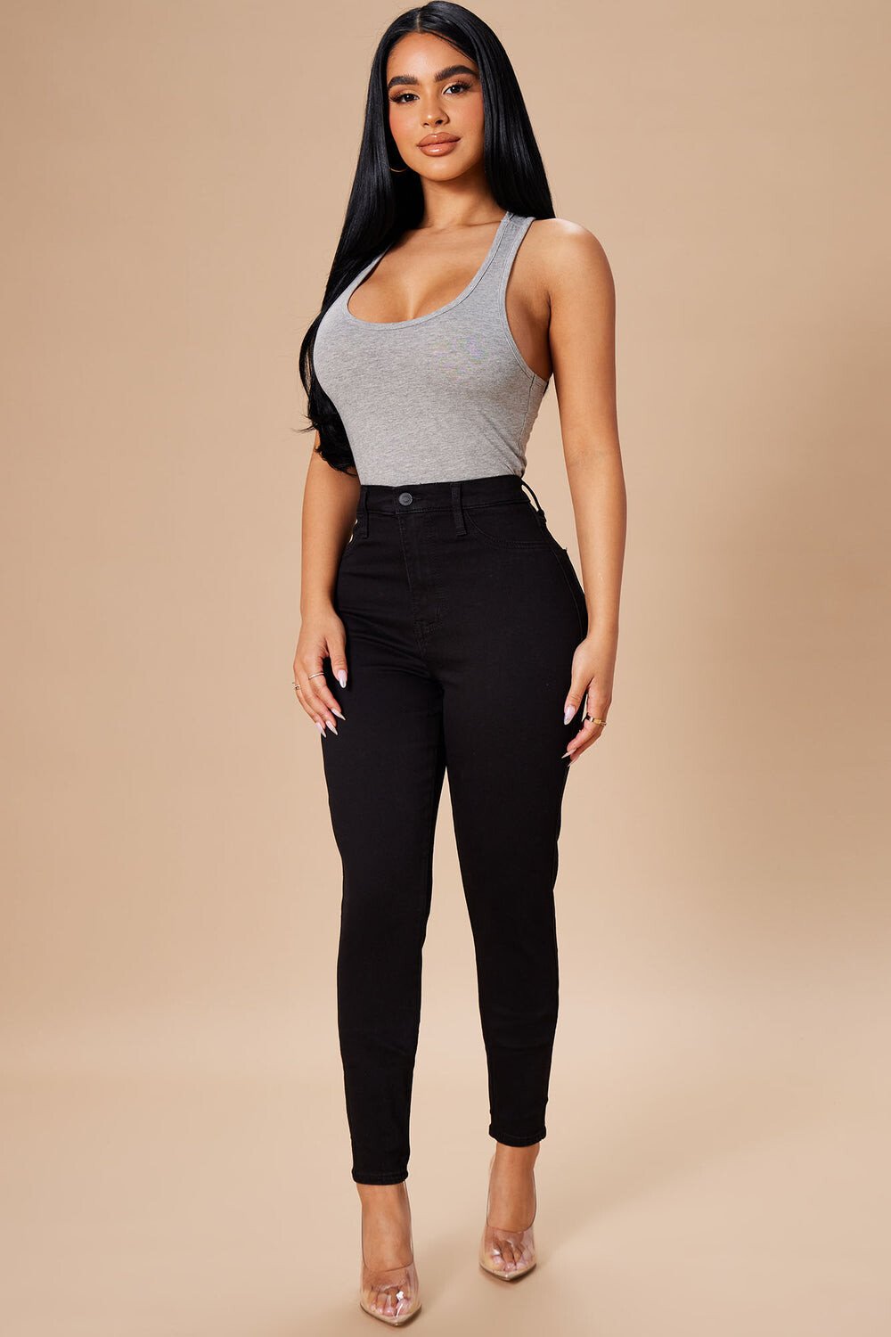 

Джинсы скинни Fashion Nova FN22805SL, черный