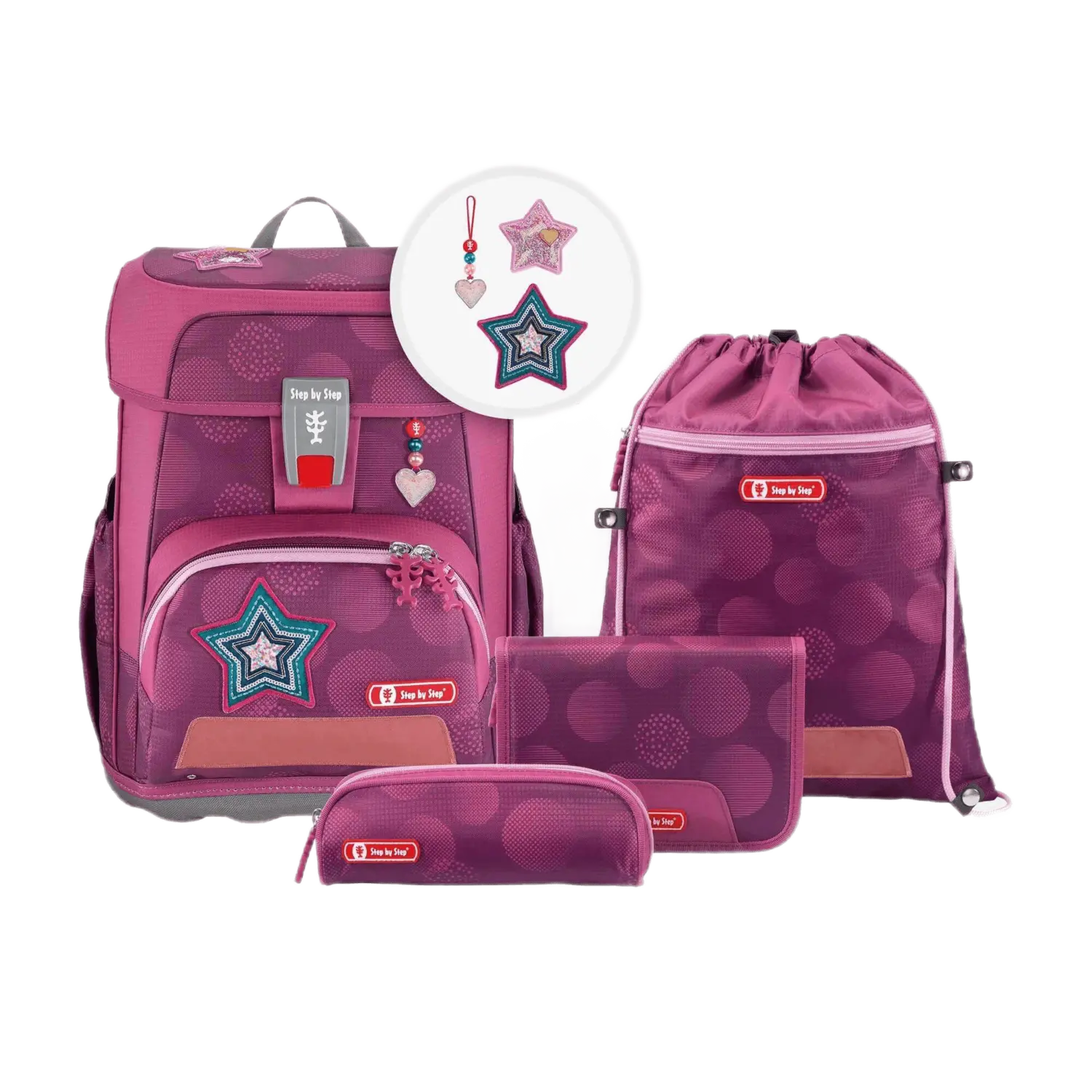 

Ранец школьный Glamour star с наполнением, Step By Step