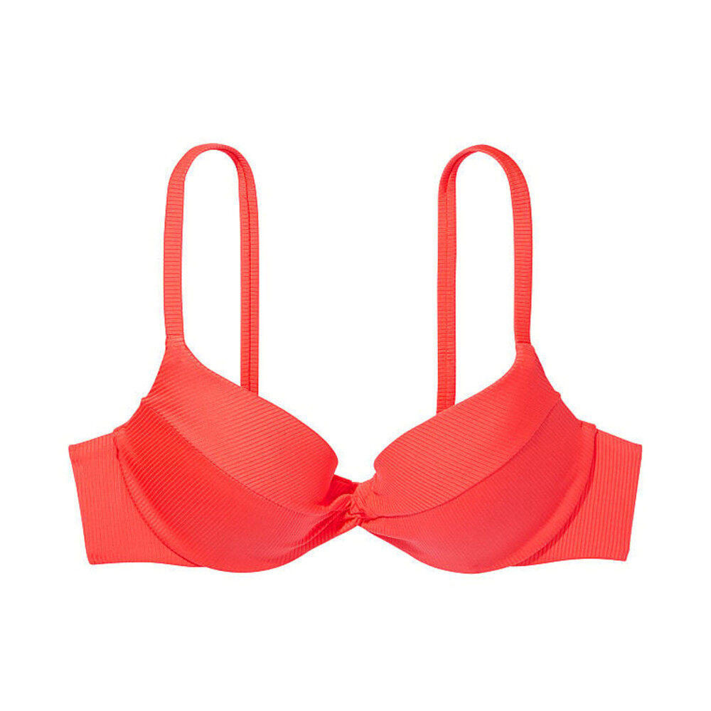 

Верх от купальника Victoria's Secret Swim Mix-and-Match Twist Removable Push-Up Bikini, коралловый, Красный
