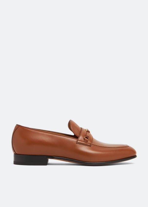 

Лоферы GUCCI GG leather loafers, коричневый