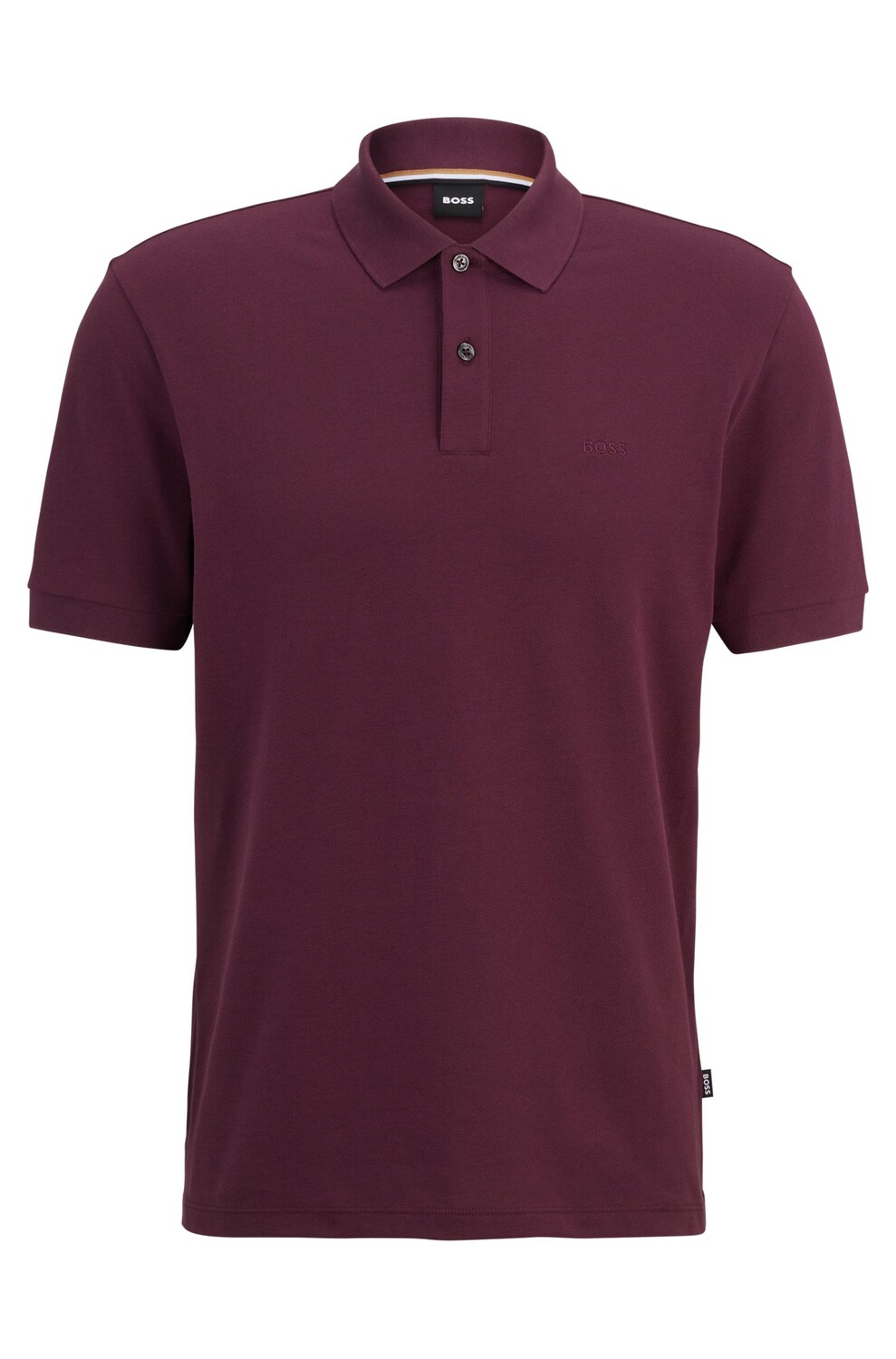 

Футболка поло Boss Cotton With Embroidered Logo, фиолетовый