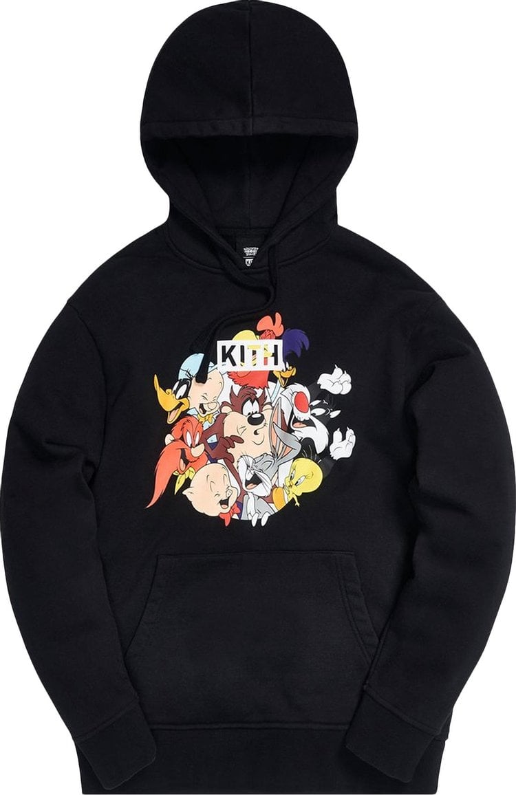 Худи Kith x Looney Tunes Merrie Melodies Vintage Hoodie 'Black', черный - фото