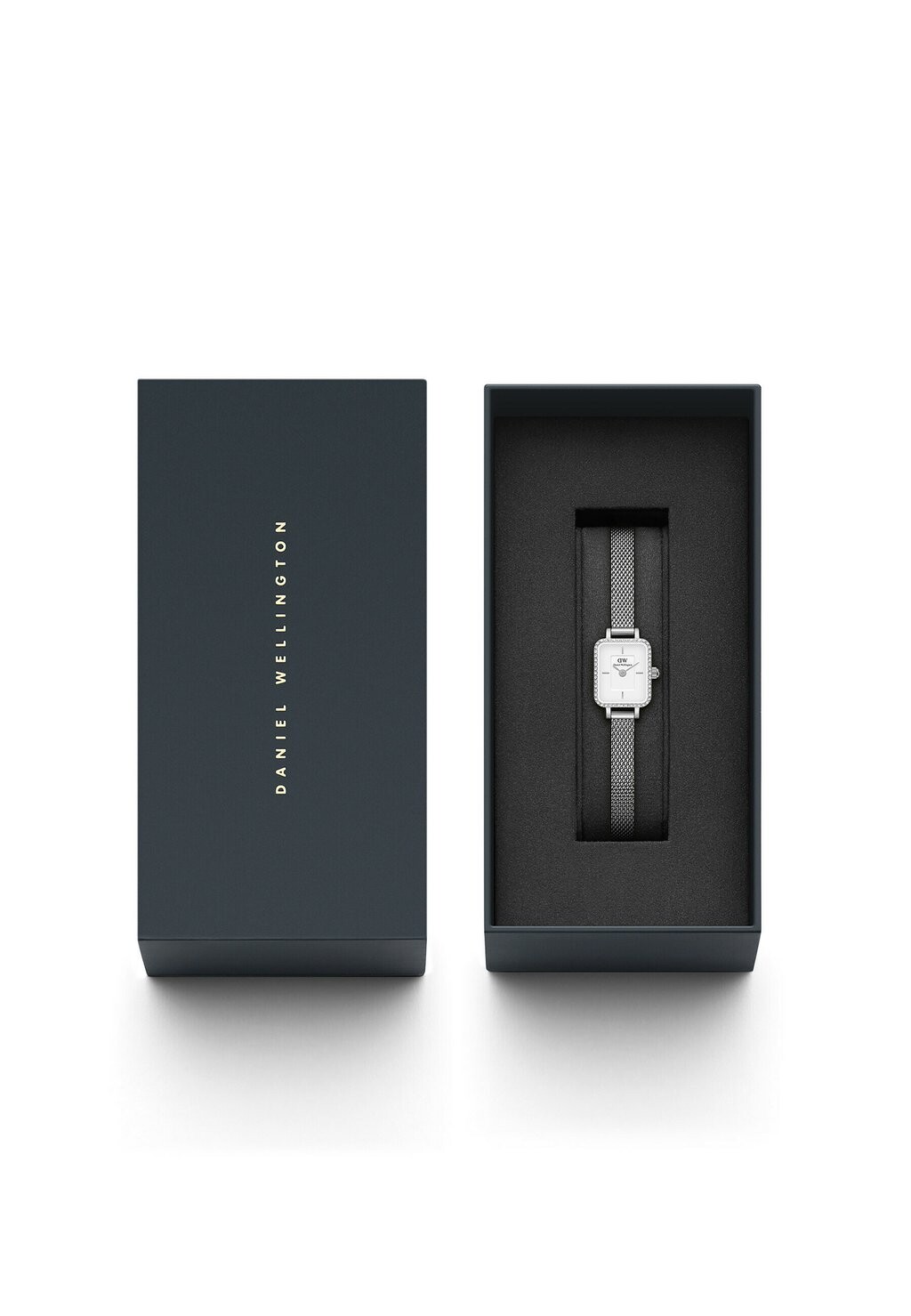 

Часы Quadro Mini Lumine Bezel Daniel Wellington, серебристого цвета
