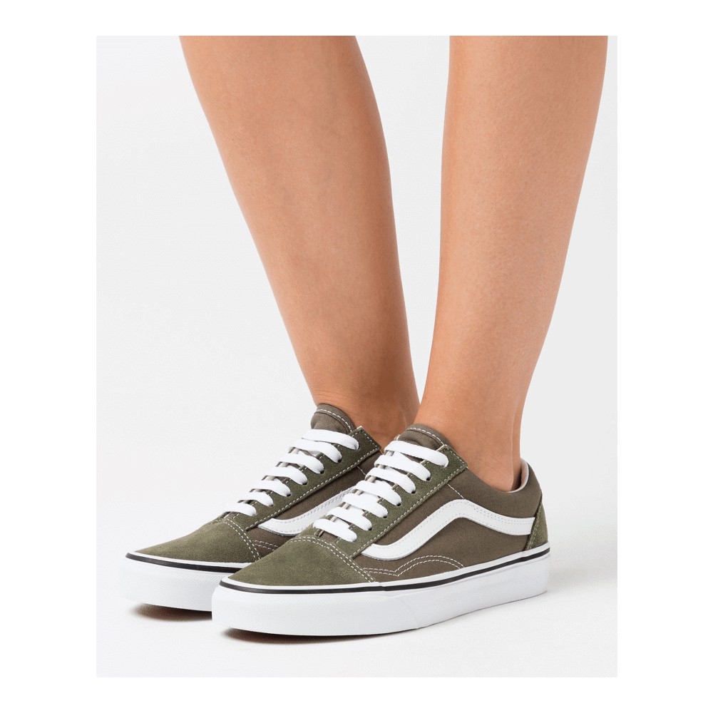 Кроссовки Vans Ua Old Skool, grape leaf/true white - фото