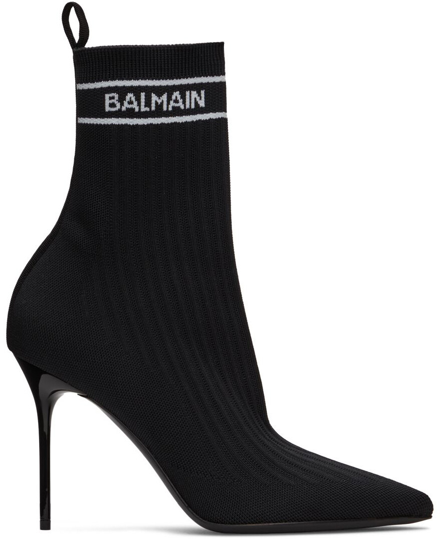 

Черные вязаные ботинки Skye Balmain