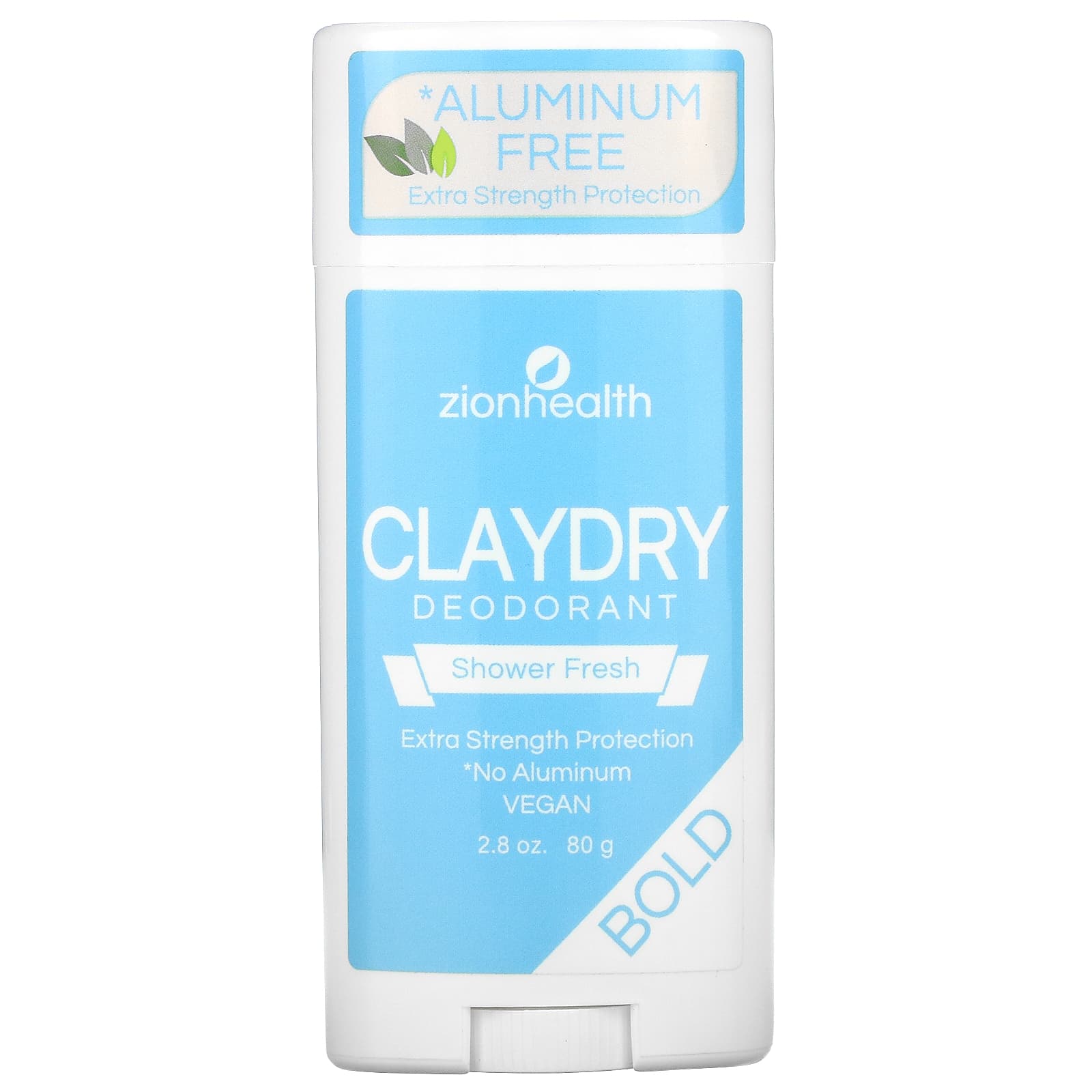 Дезодорант Zion Health ClayDry, освежающий душ, 80 г zion health claydry deodorant bold bergamot rose 2 8 oz 80 g