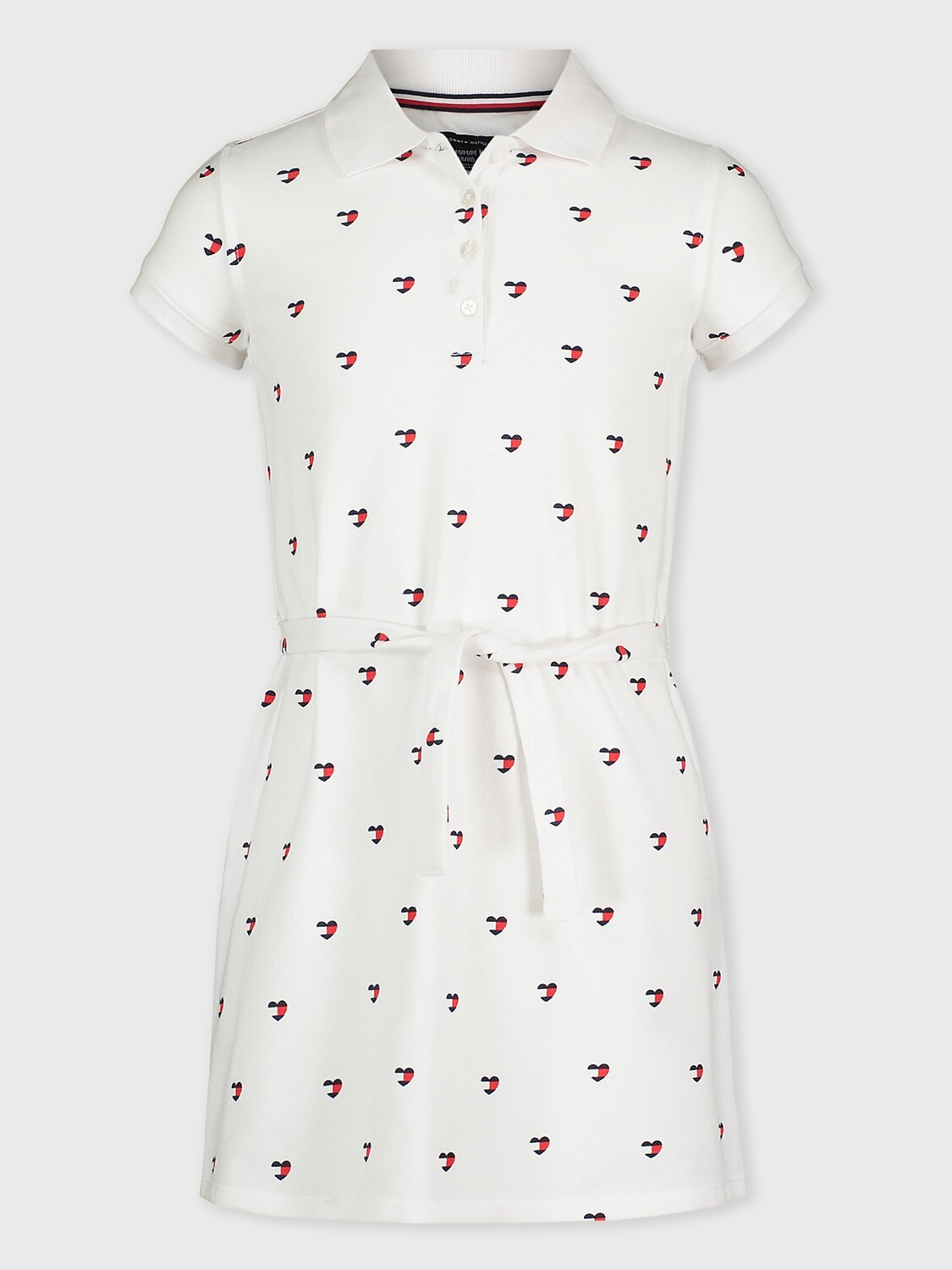 

Платье-поло big kids' hearts Tommy Hilfiger, белый
