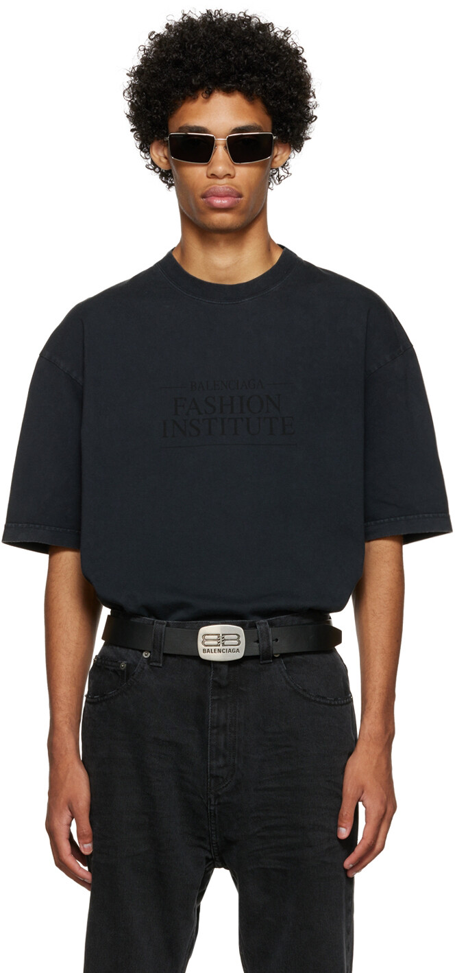 

Черная футболка Института моды Balenciaga