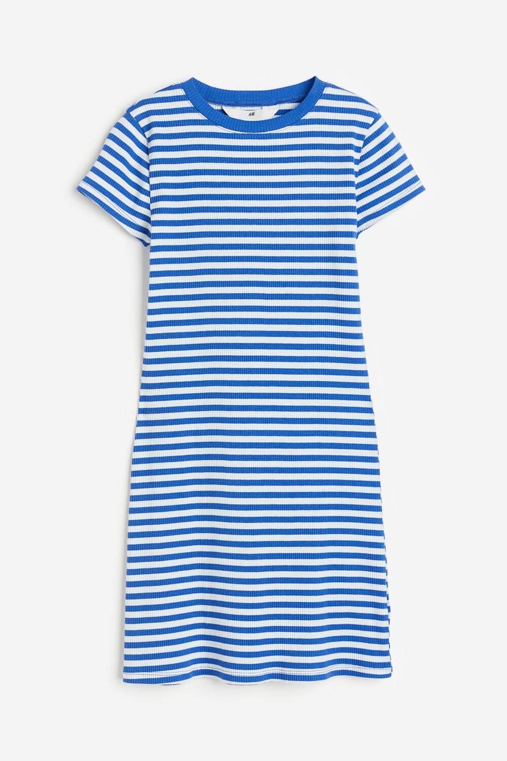 

Платье H&M Kids Ribbed T-shirt, синий/белый