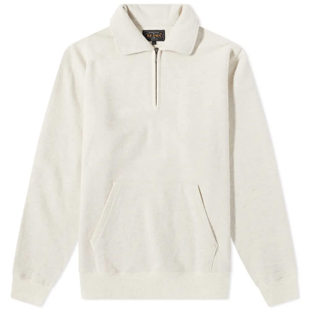 

Толстовка Beams Plus Half Zip Crew Sweat, Белый