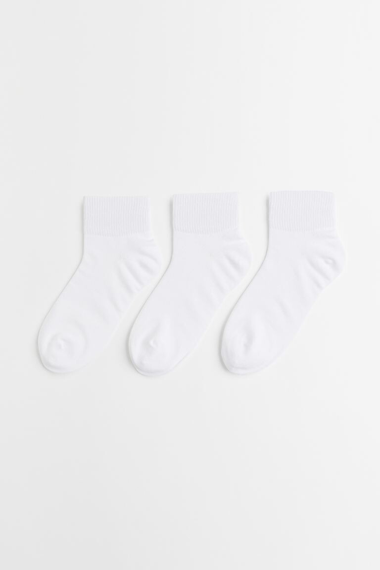 

3 пары коротких носков H&M, белый