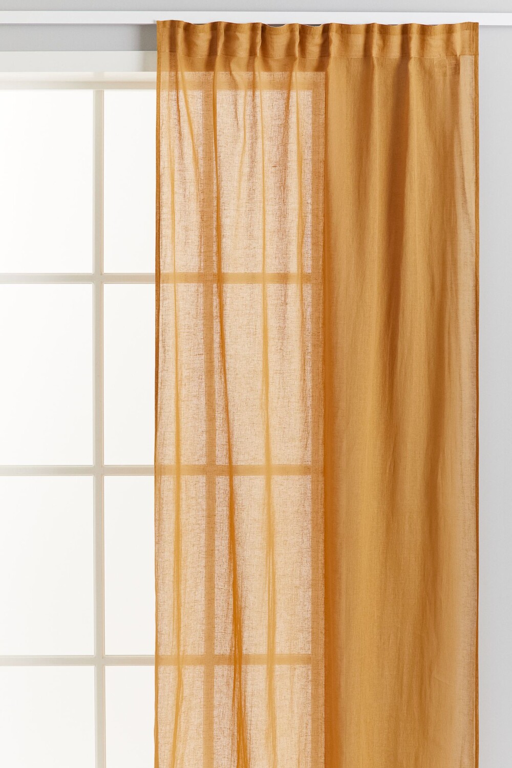

Комплект штор H&M Home Linen-blend, 2 предмета, желтый