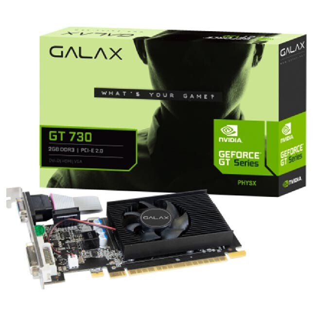 

Видеокарта GALAX GeForce GT 730, 2 Гб, 73GPF4HX003Q