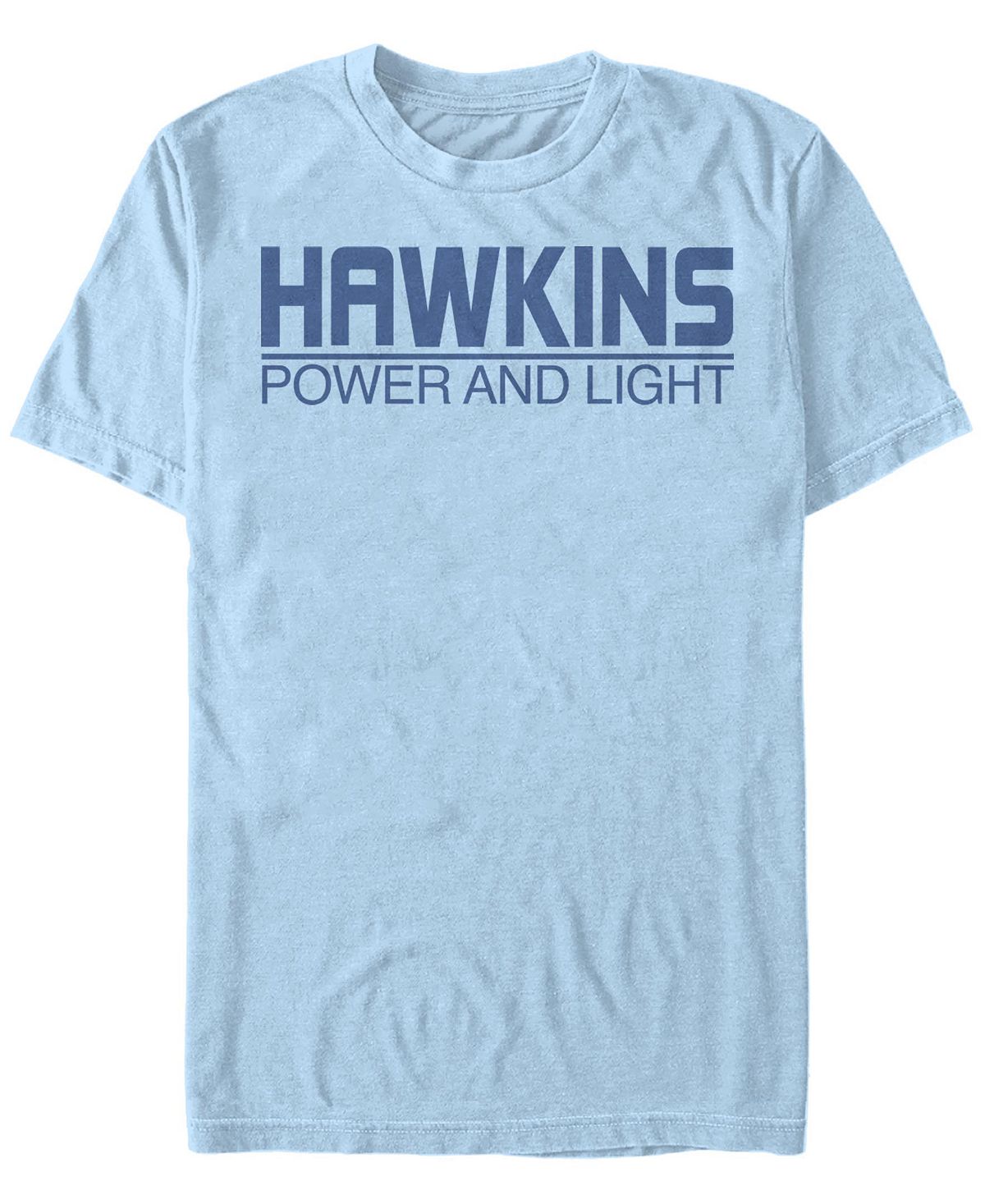 Мужская футболка с коротким рукавом с логотипом hawkins power and light stranger things Fifth Sun, светло-синий стать майком николсом