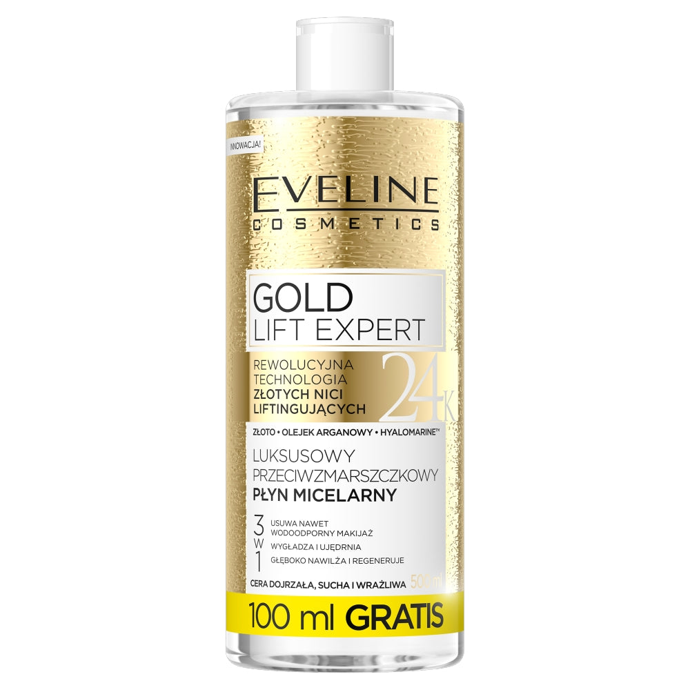 Eveline Cosmetics Gold Lift Expert роскошная мицеллярная вода против морщин 500мл