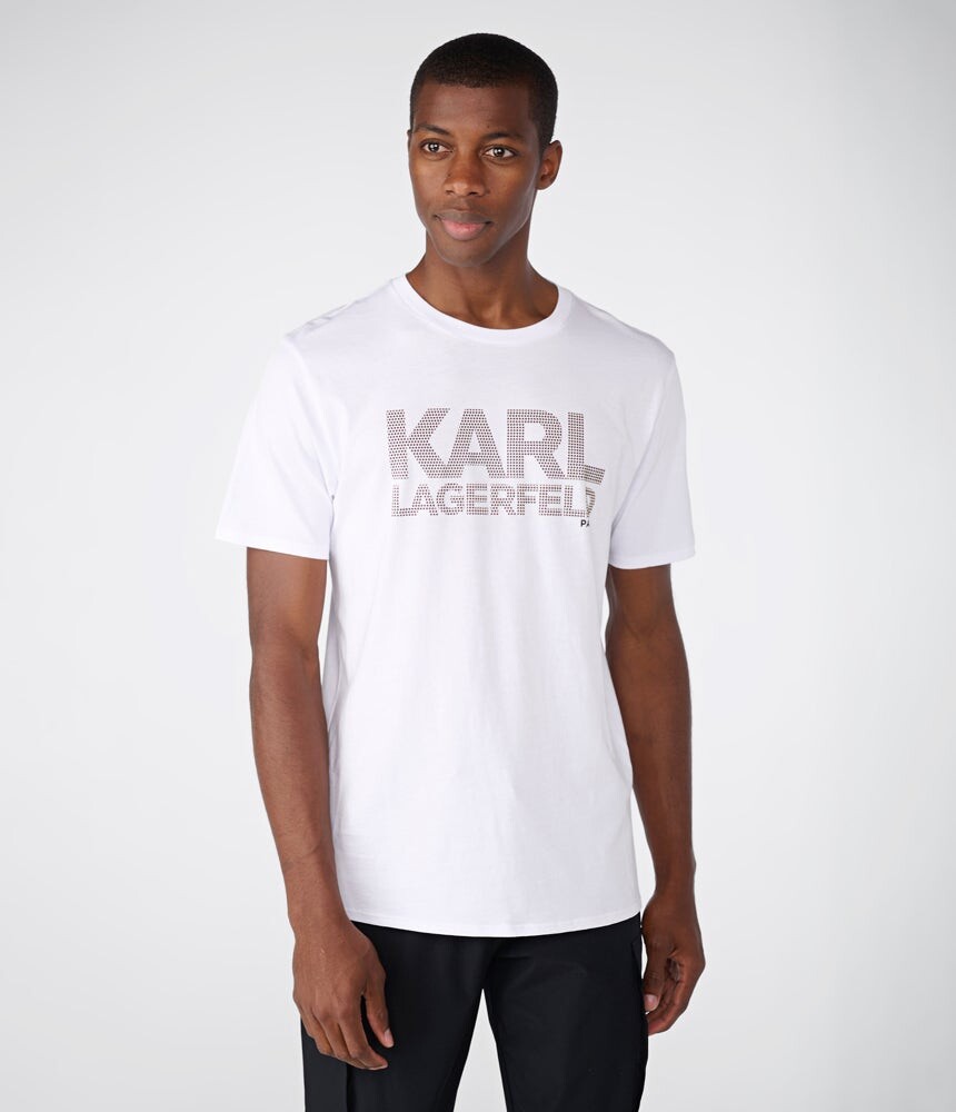 

Футболка с логотипом micro dot Karl Lagerfeld, белый
