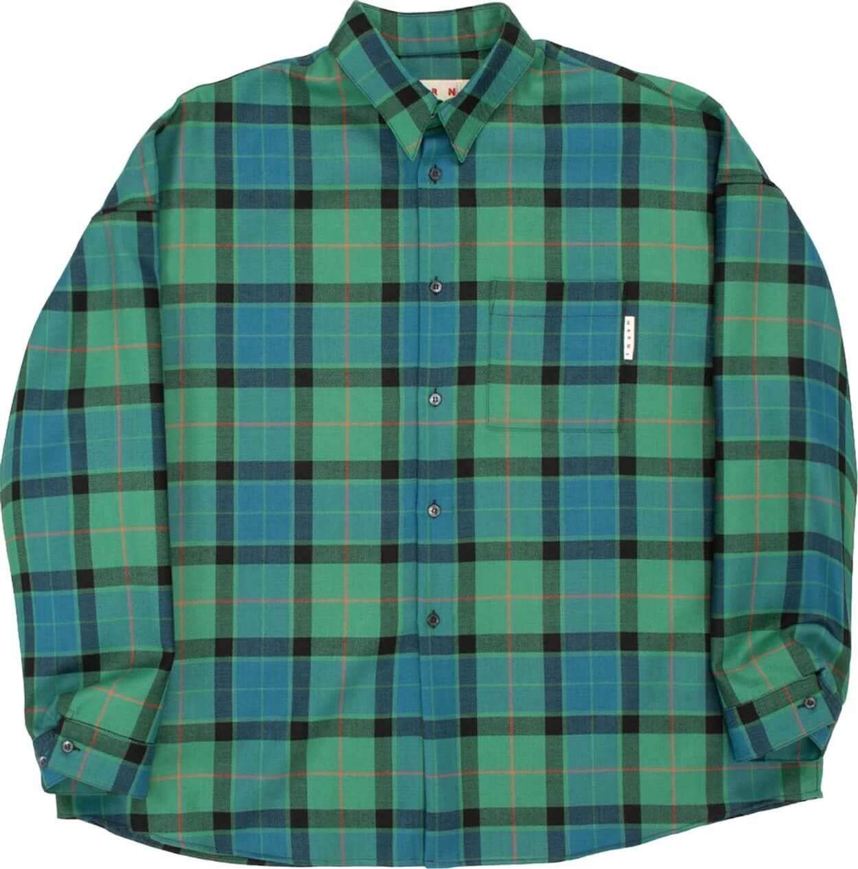 

Рубашка Marni Plaid, синий/зеленый