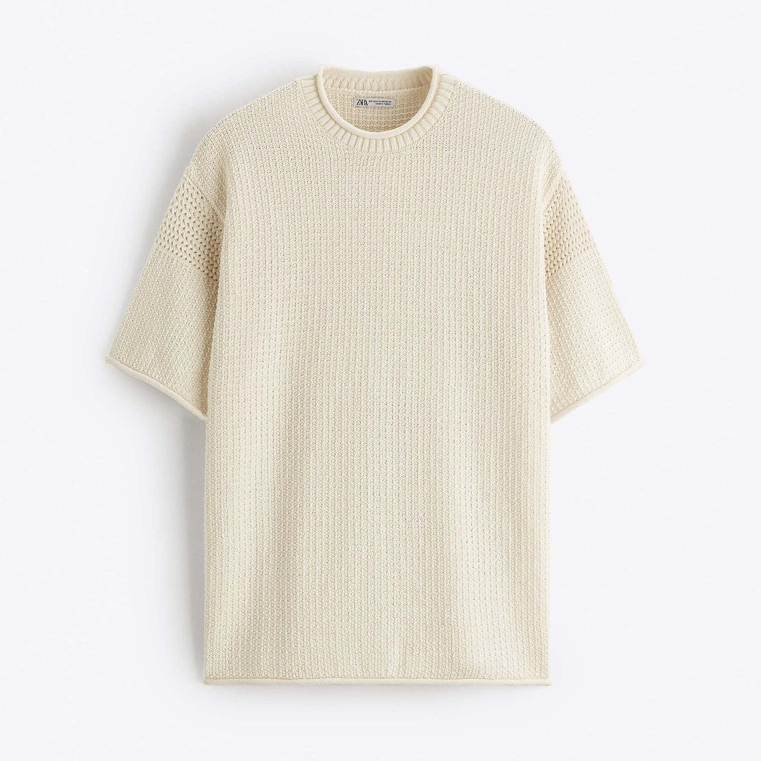 

Футболка Zara Matching Knit, экрю