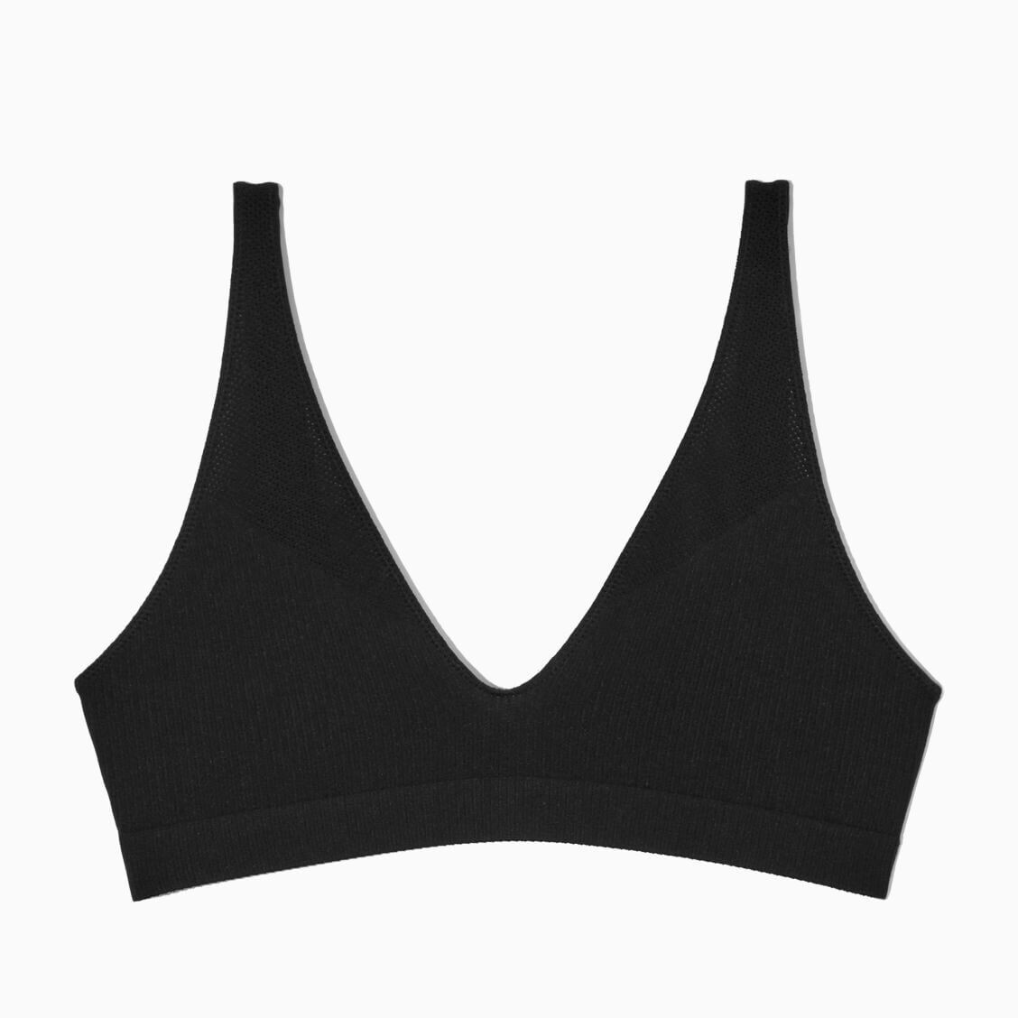 

Бесшовный бюстгальтер COS Ribbed, черный