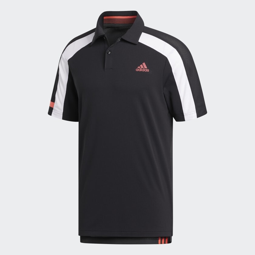 

Рубашка-поло adidas Sport HEAT.RDY Polo, черный/белый/оранжевый