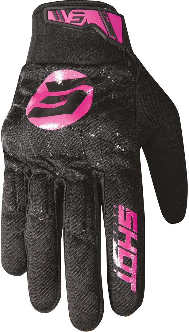 перчатки shot drift rockstar limited edition с логотипом черный Перчатки Shot Drift Spider с логотипом, черный/розовый