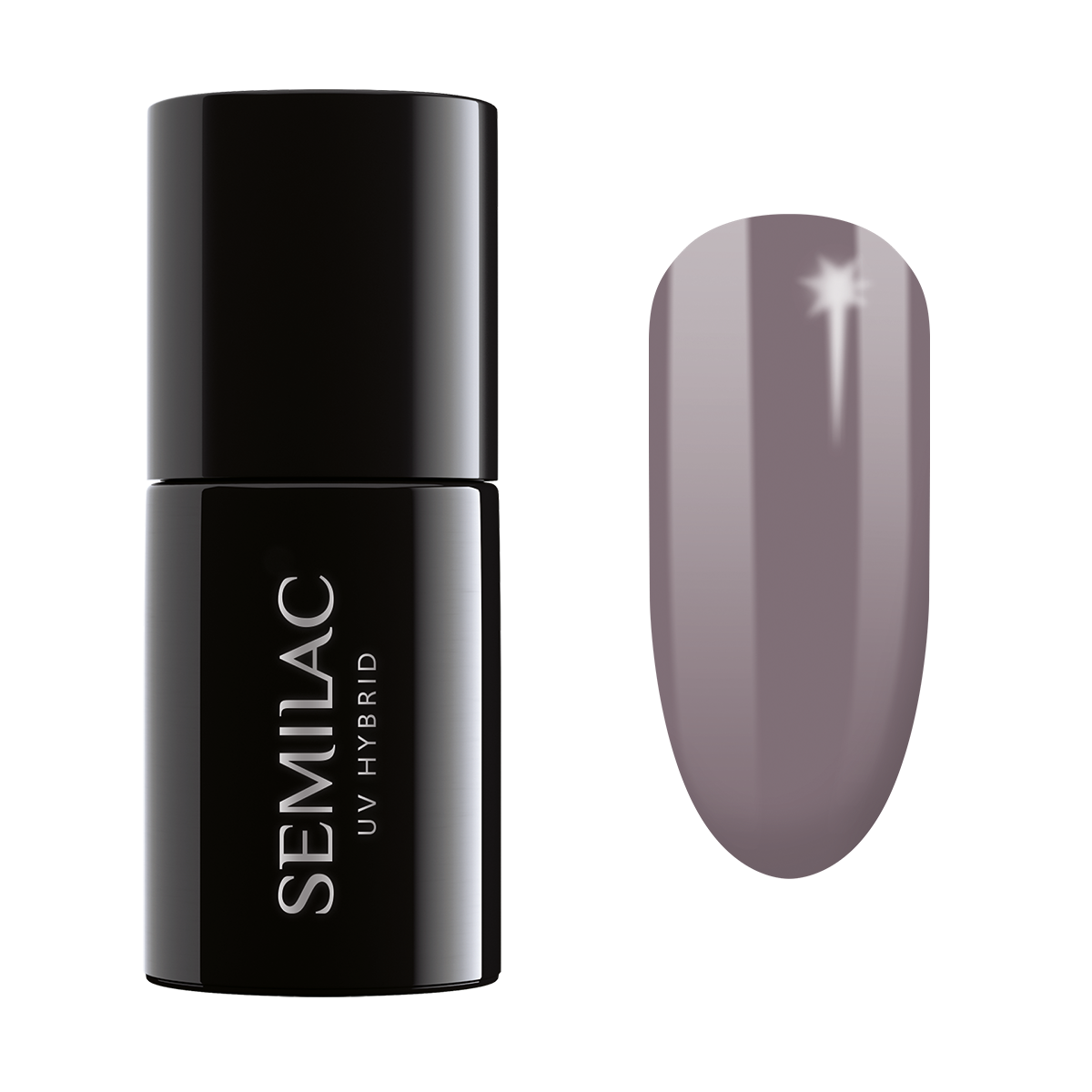 Semilac UV Hybrid гибридный лак для ногтей, 017 Grey