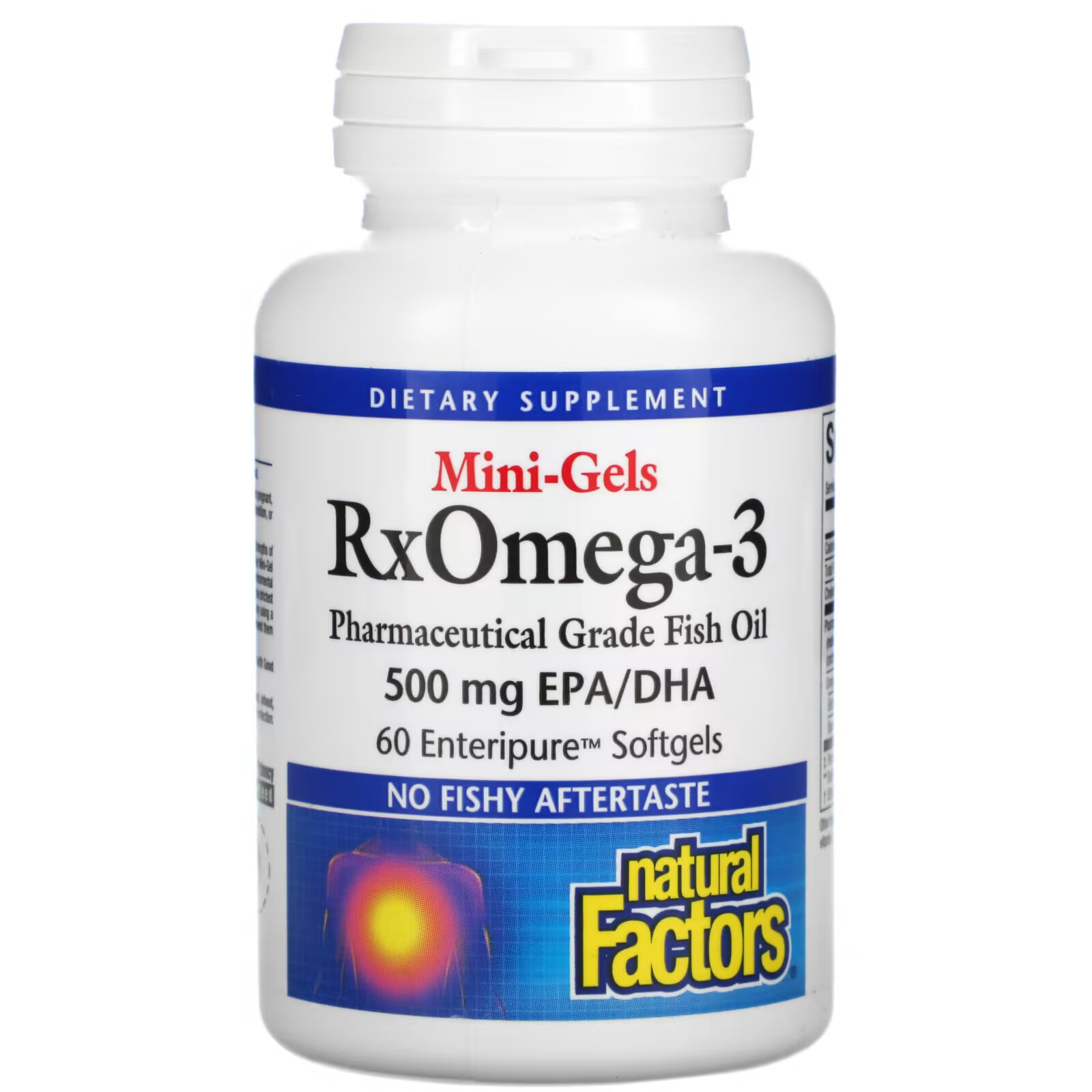 Natural Factors, Mini-Gels RxOmega-3, 500 mg, 60 Enteripure Softgels - фото