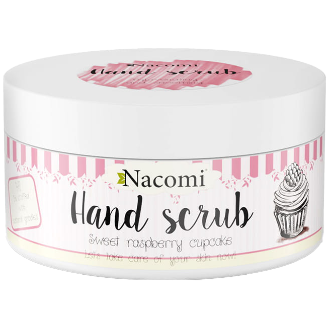 Nacomi Sweet Raspberry Cupcake натуральный скраб для рук с ароматом малины, 100 мл