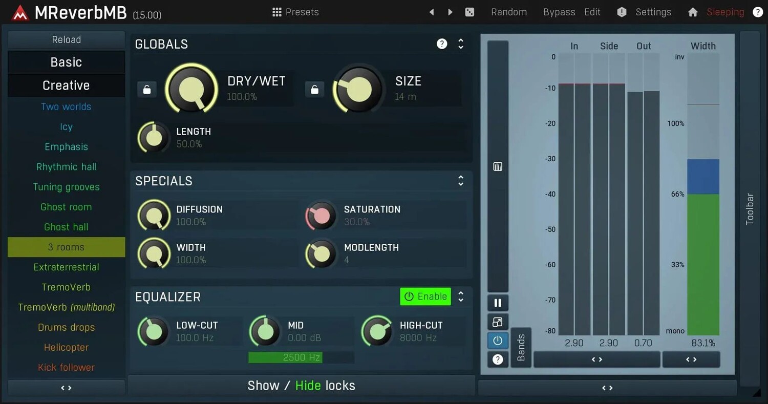 

Плагин реверберации MeldaProduction MReverbMB