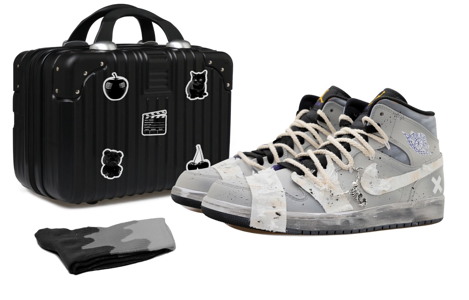 

Баскетбольные кроссовки Air 1 Vintage Men Mid-top Grey/Black/Yellow Jordan