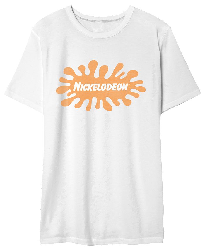 винтажная летняя футболка модная стильная хлопковая футболка y2k с короткими рукавами стильная роскошная мужская футболка с графическим п Мужская футболка с графическим логотипом Nickelodeon AIRWAVES, белый