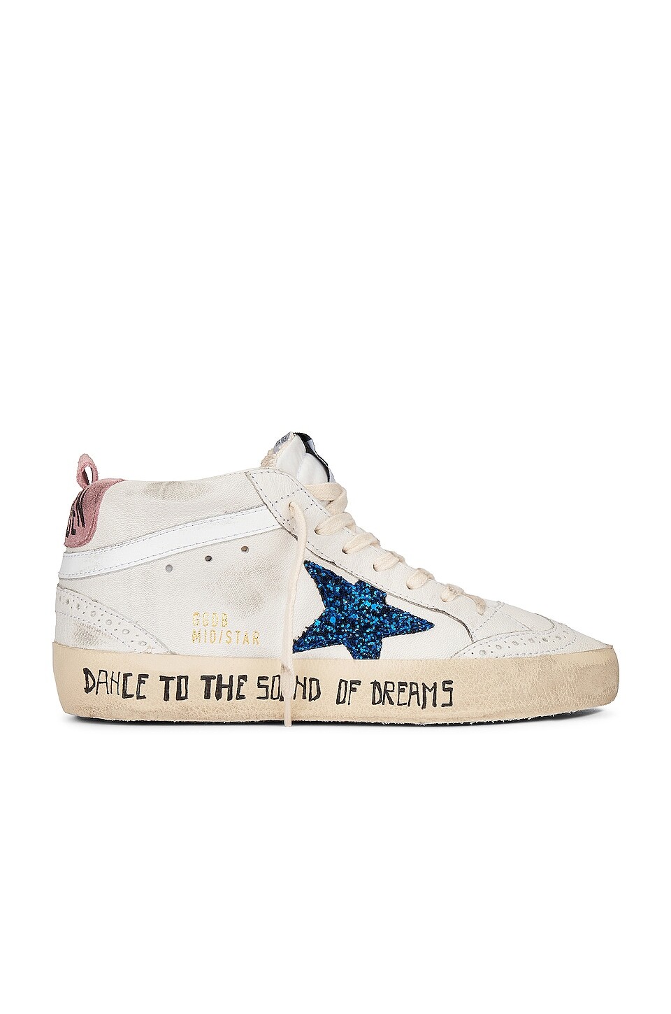 

Кроссовки Golden Goose Mid Star, цвет White, Blue, & Pink, Белый