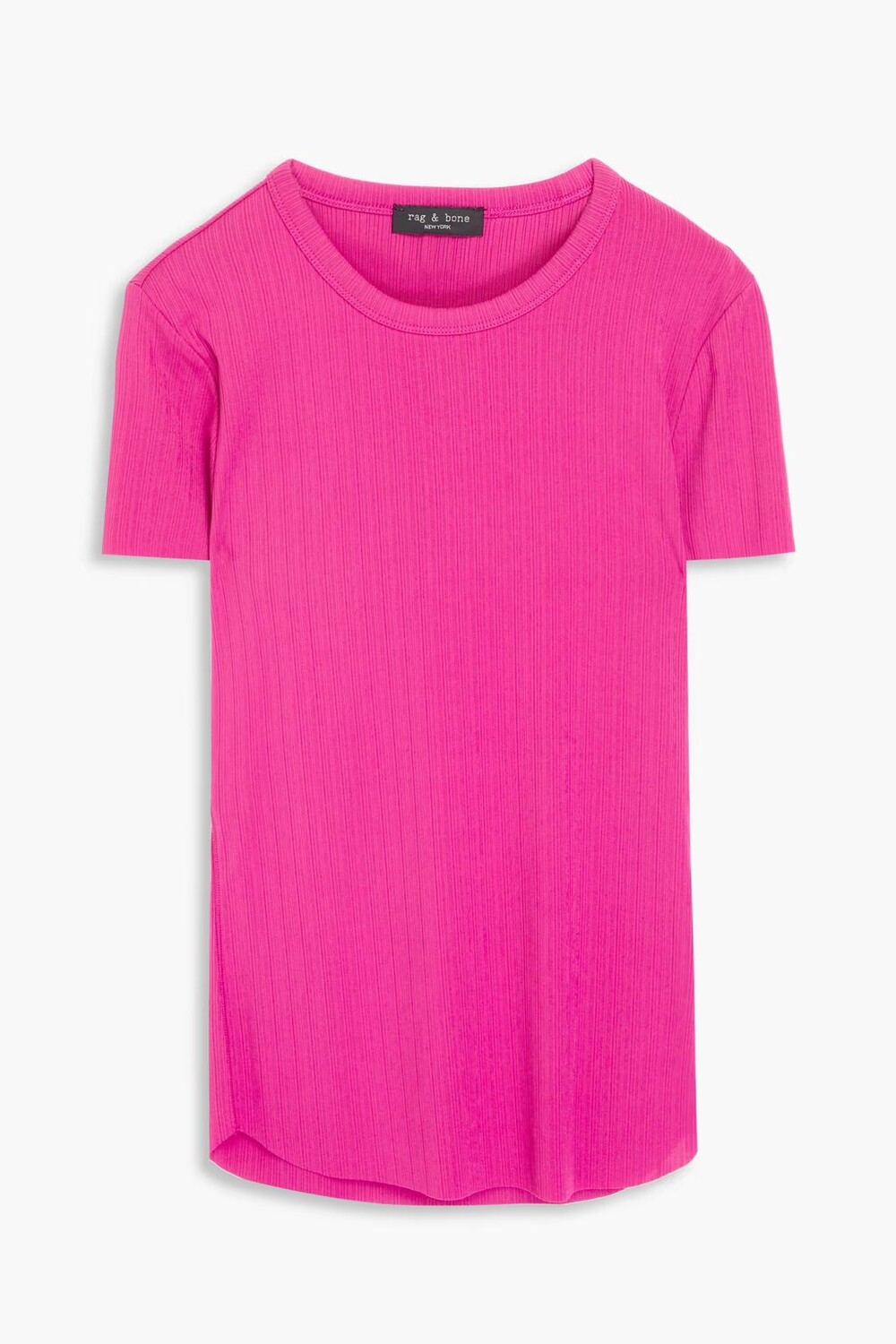 

Футболка Zoe из джерси в рубчик Rag & Bone, фуксия