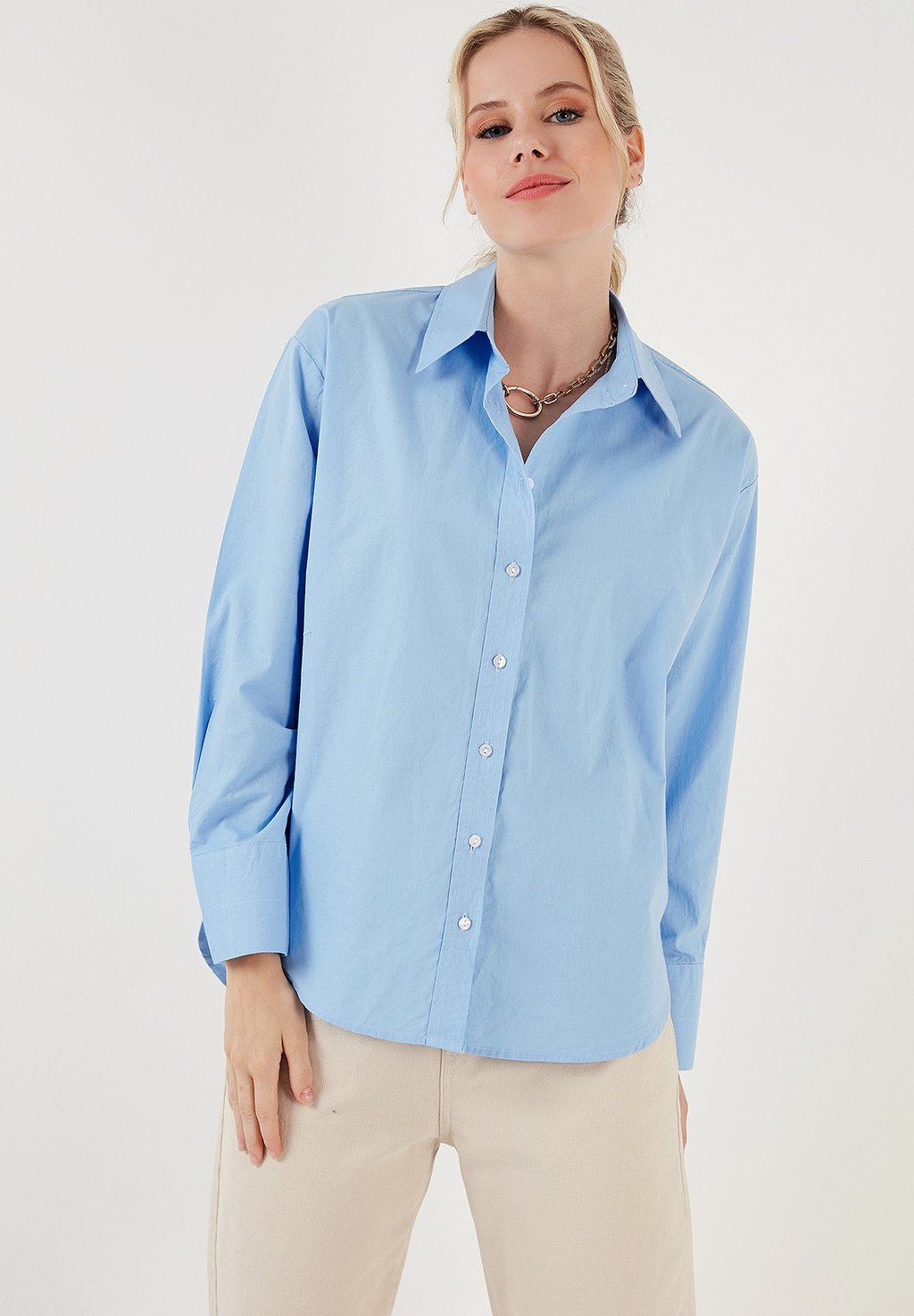 Блузка-рубашка LOOSE FIT LELA, цвет light blue